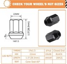2012-2025 Dodge Ram 1500 Oem Black Lug Nuts 14x1 5 Set Of 20 Pieces Mopar