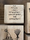 Lot Of 4 Stampin  Up  Halloween Wood Mounted Rubber Stamps - New 
