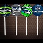 Seattle Seahawks 2sided Cupcake Toppers  12  Cake Party Supplies Favors