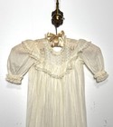Antique Victorian Edwardian Christening Gown Lace Baptism Baby Dress 43   