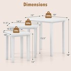 3 Pcs Nesting End Tables Farmhouse Rectangle Side Table Set For Living Room
