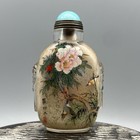 Chinese Old Beijing Glaze Inside Painting Flower Bird Beautiful Bottle