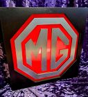 Mg Auto Brushed Aluminum Square Led Lighted Sign With Remote 