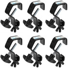 6-pack Black Truss Clamps  Heavy Duty Iron C Clamps For Stage Lights  Pipe Hook