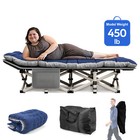 Portable Folding Camping Cot  Lightweight Outdoor Bed With Carry Bag For Adults