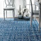 Nuloom Vintage Waddell Area Rug In Dark Blue Transitional Oriental Design