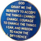 2 Year Aa Medallion Reflex Blue Gold Plated Alcoholics Anonymous Chip