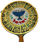 Vintage Judaica 12 Tribes Of Israel Enamel Menorah Hebrew Trivet Judaism Jewish