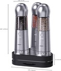 Cospro Electric Salt And Pepper Grinder Set Of 3 With Wireless Charging Base