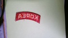 Vintage Military Patch Us Army Tab That Says Korea Gold On Red