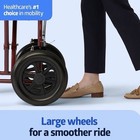 Red Medline Lightweight Transport Wheelchair W handbrakes  12 Inch Wheels