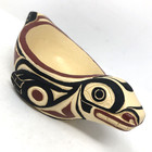Boma Potlatch Bowl Seal Effigy Hand Painted Nw Coast Canada Haida Repro Art
