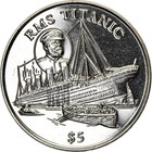 Rms Titanic  5 Liberia Copper Nickel Coin Dated 1998 - Uncirculated