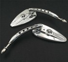 Chrome Skull Side Mirrors For Harley Touring Electra Glide Ultra Classic Ultra L