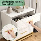 3 Drawer Dresser For Bedroom  Closet  Modern Bedroom Dresser With Gold Handles