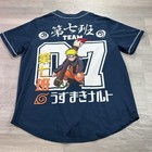Naruto Shippuden Baseball Jersey Mens Large Blue Team 7 Naruto Kakashi Anime