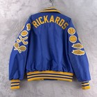 Vintage Delong High School Coach Varsity Jacket Mens Size Large Blue Usa 80s