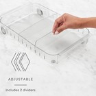   Fridge Caddy Bpa-free Clear Rolling Refrigerator Organizer Bin 