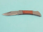 Wood Handle 212786bx Stainless Steel Folding Lockback Pocket Knife 3  Closed New
