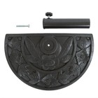 Heavy Duty Half Round Patio Market Umbrella Base Stand 1 9  Hole 20lbs Capacity
