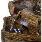 Indoor Vintage Water Pump Fountain 2-tier Led Lights Tabletop D  cor Relaxation