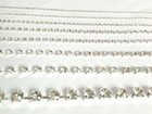 A   Quality Clear Diamante Spaced Out Crystal Chain Silver Various Craft   Arts