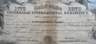 Antique 1876 United States Centennial International Exhibition Stock 1800s Frame