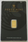 The Perth Mint Australia 1 Gram  999 Gold Bar - Sealed Assay Card - Item  113