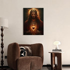 Jesus Sacred Heart Wall Art Framed Canvas Painting Poster Artwork Gallery Religi