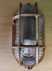 Nautical Brass Bulkhead Oval Ship Light Fixture Wall Lamp Marine Style Pair