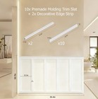 Saferryhome Board And Batten Wall Panel Kit paintable Cover 94x54  White
