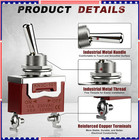 Toggle Switch 12v 30a Heavy Duty On off 2pin Spst Waterproof Toggle Switch 4pack