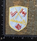 Vintage Canada Usa Flags Friendship Maple Leaf Travel Souvenir Patch Voyager