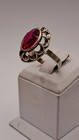Vintage Ussr Silver 875 Russian Super Ring Awesome Ruby