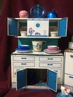 Wolverine 1950   s Tin Toy Cook Stove And Cupboard Plus Accessories