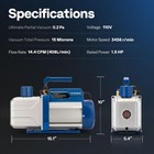 14 4 Cfm 1 3hp 2 Stage Hvac Vacuum Pump  W  2 Oil Bottle Auto Ac Vacuum Pump