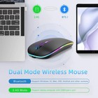 2 4ghz Bluetooth Wireless Optical Mouse Usb Rechargeable Rgb Mice For Pc Laptop