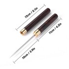 2 Pack Stainless Steel Ice Picks With Safety 9 In  Light Brown dark Brown