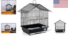 Portable Black Bird Cage With Pull-out Tray     Perfect For Parakeets And Canaries