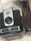 Vintage Kodak Brownie Hawkeye Flash Model Camera W  Kodalite Flasholder Untested