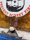 Vintage Smokey Bear Porcelain Sign Old Forest Service National Park Fires Topper