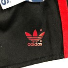 Adidas Trefoil Youth Boys S  20-22  Black Running Shorts Thick Red Stripes