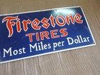 Porcelain Firestone  Enamel Sign 36x18 Inches