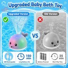 Light Up Baby Bath Toys For Toddlers  Whale Sprinkler Water Fun 1-3 Years