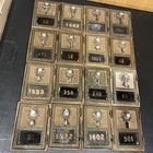 Rare Vintage Antique 1950s-1960s Brass Post Office P o  Box Doors Lot Of 16 