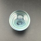 Contemporary Handmade Art Glass Marble 1 10  Blue Green Vortex Swirl Core Mib