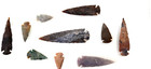 Agate Crafted Arrowheads Mix Size Lot Of 10 Flint Oh Arrowheads Point