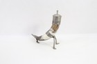 Norwegian Viking Drinking Horn Tokke Tinn Pewter Cow Horn Vintage