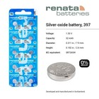 Renata 397 Button Cell Watch Battery  2 Batteries