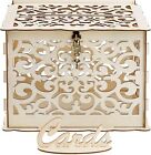 Wood Wedding Card Box With Lock And Card Sign Large Rustic Wooden Card Box Di   